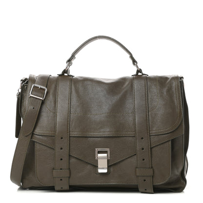 Proenza Schouler Lambskin Large PS1 Satchel Military 1 of 13