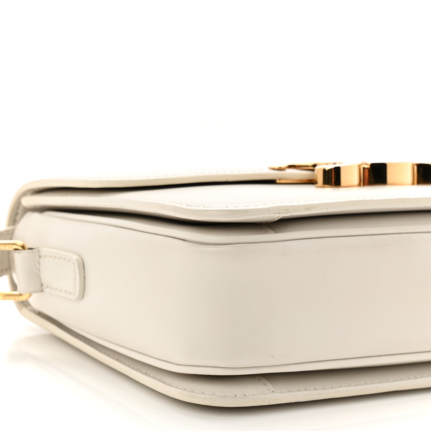 Celine Shiny Calfskin Teen Triomphe Arctic White 9 of 13