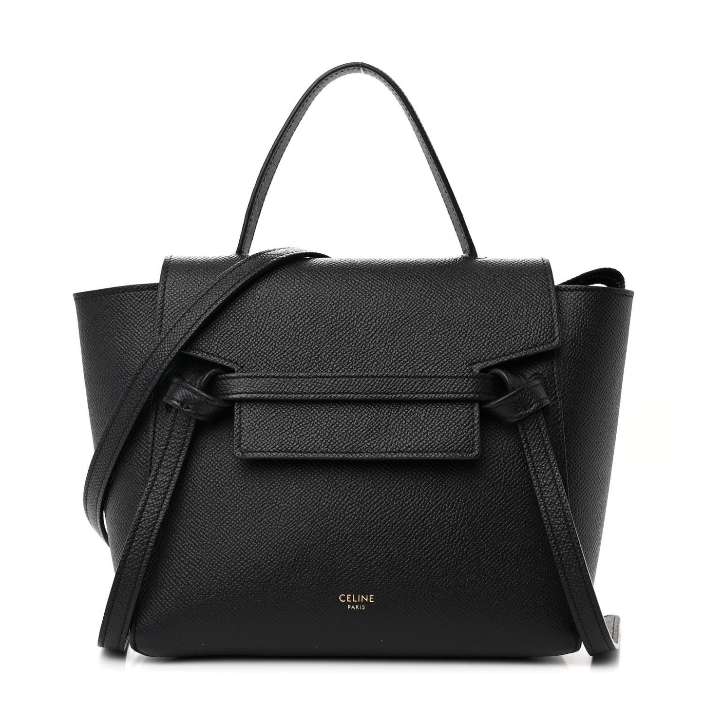 Grained Calfskin Nano Belt Bag Black