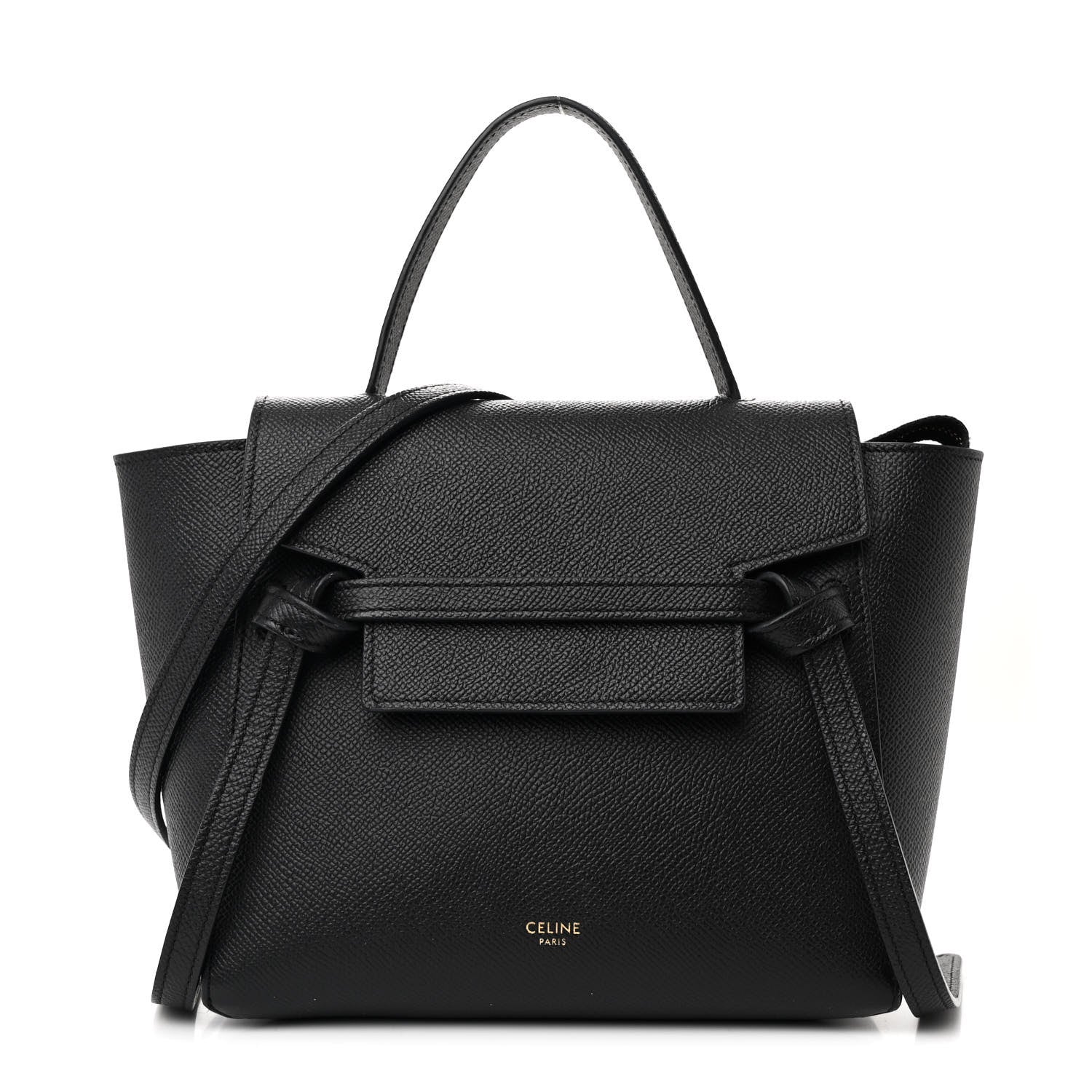 Celine Grained Calfskin Nano Belt Bag Black 1 of 11