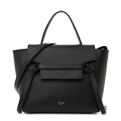 Celine Grained Calfskin Nano Belt Bag Black 1 of 11