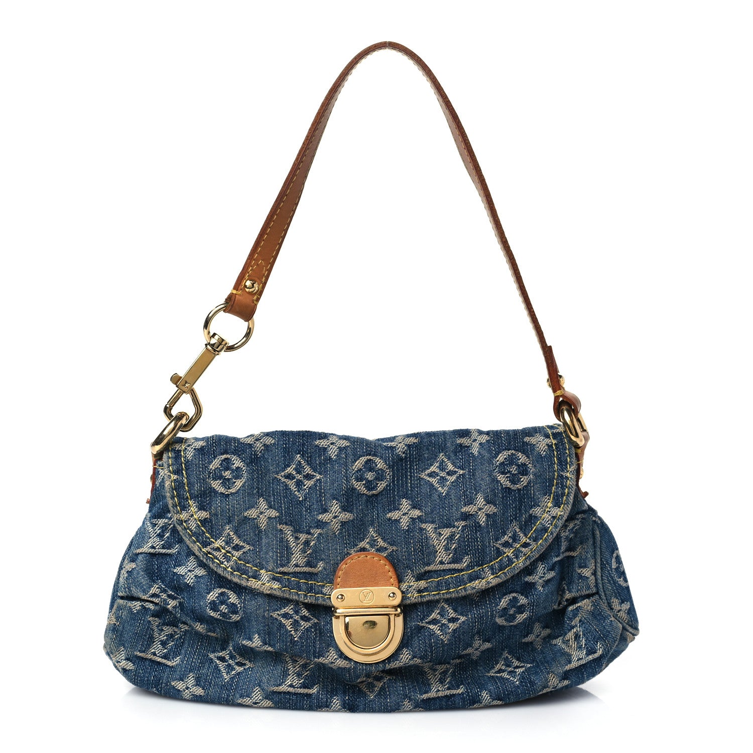 Louis Vuitton Monogram Denim Mini Pleaty Blue 1 of 8