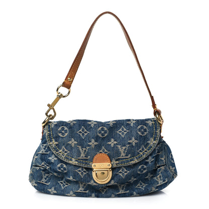 Louis Vuitton Monogram Denim Mini Pleaty Blue 1 of 8
