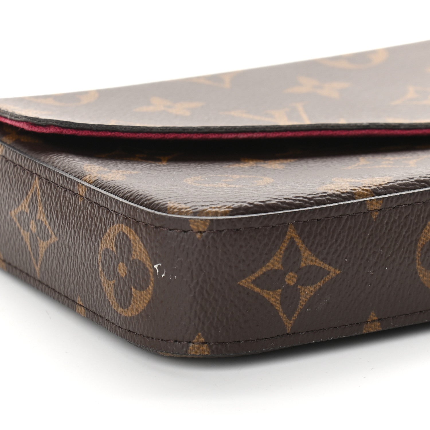 Louis Vuitton Monogram Pochette Felicie Chain Wallet Fuchsia 9 of 10