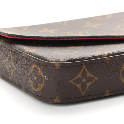 Louis Vuitton Monogram Pochette Felicie Chain Wallet Fuchsia 9 of 10