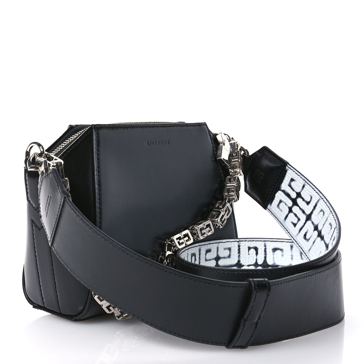 X CHITO Box Calfskin 4G Printed XS Graffiti Antigona Black White