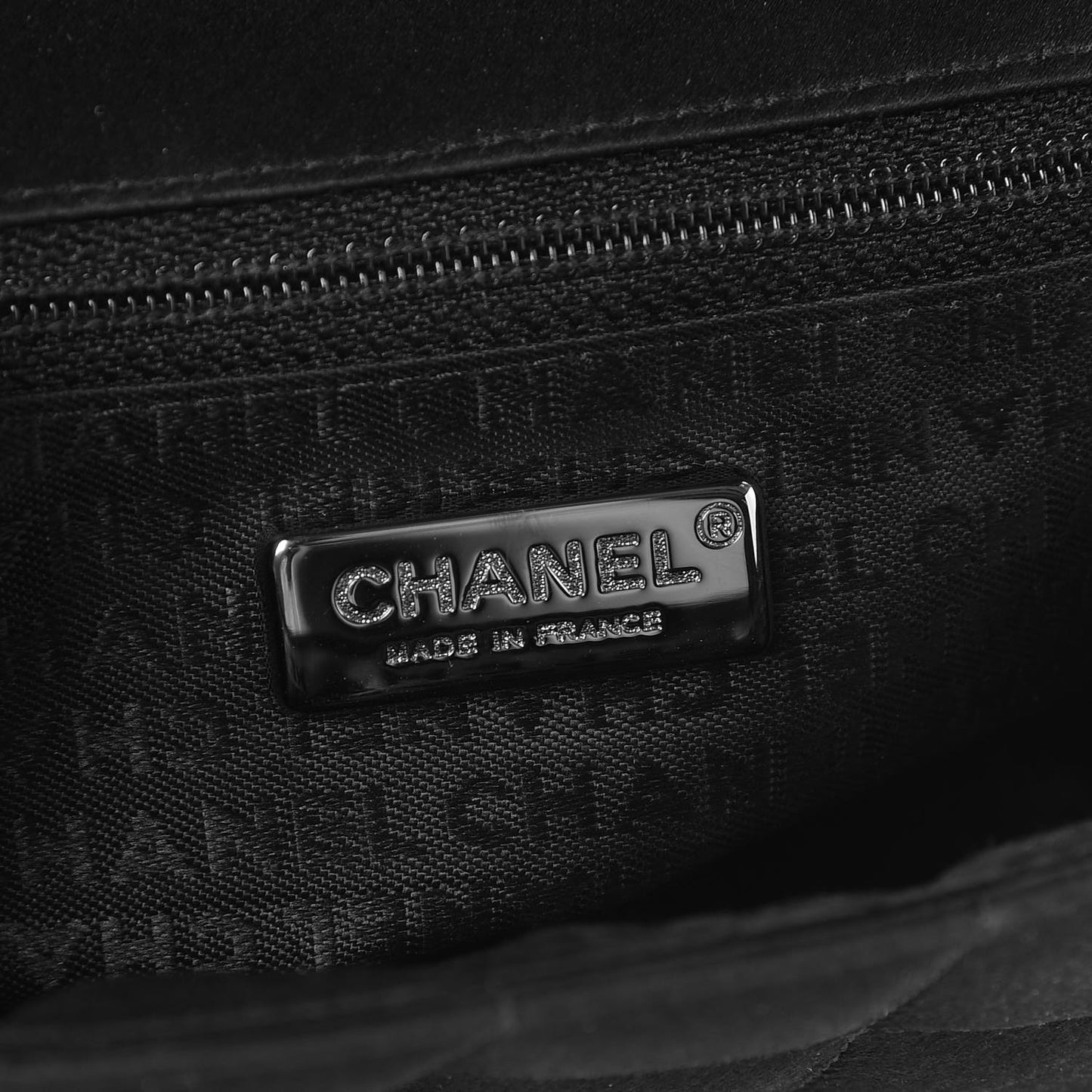 Satin Square Quilted Mini Flap Black