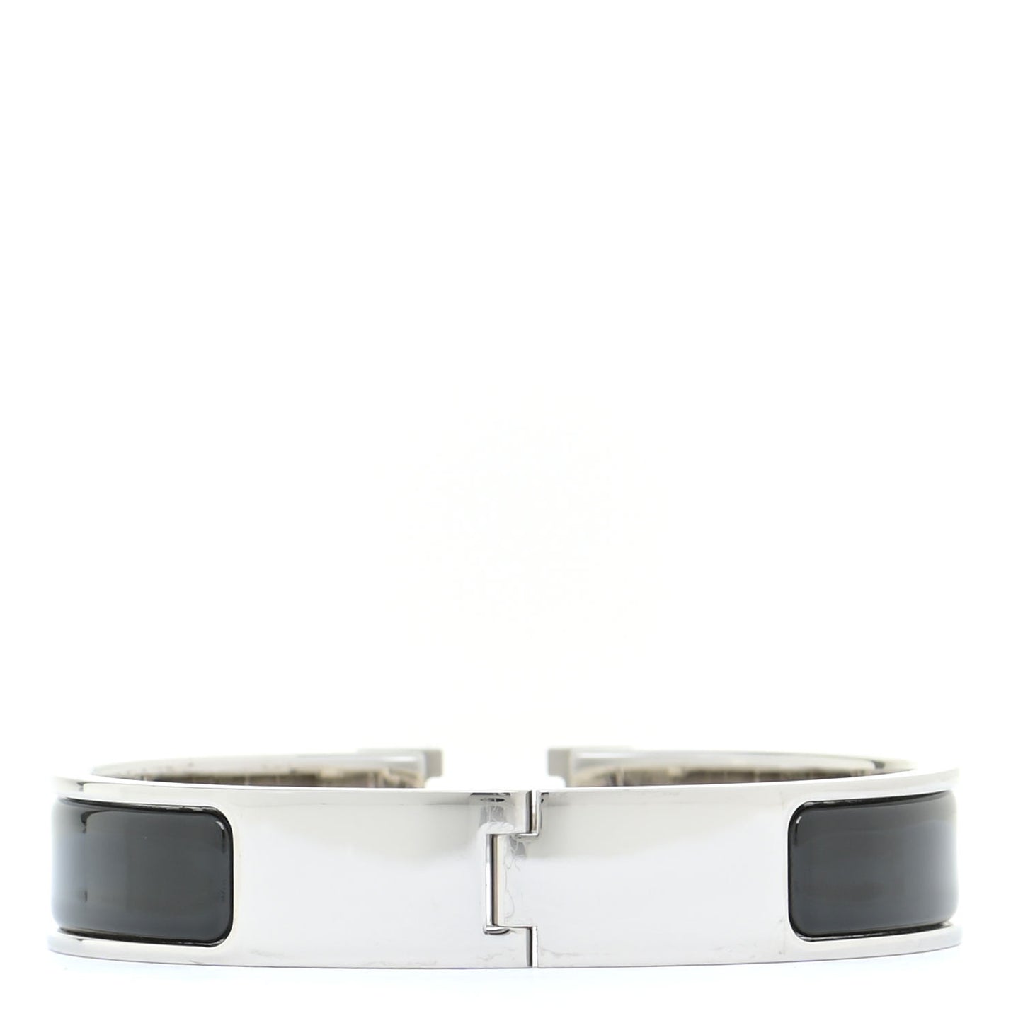 Enamel Narrow Clic Clac H Bracelet PM Black