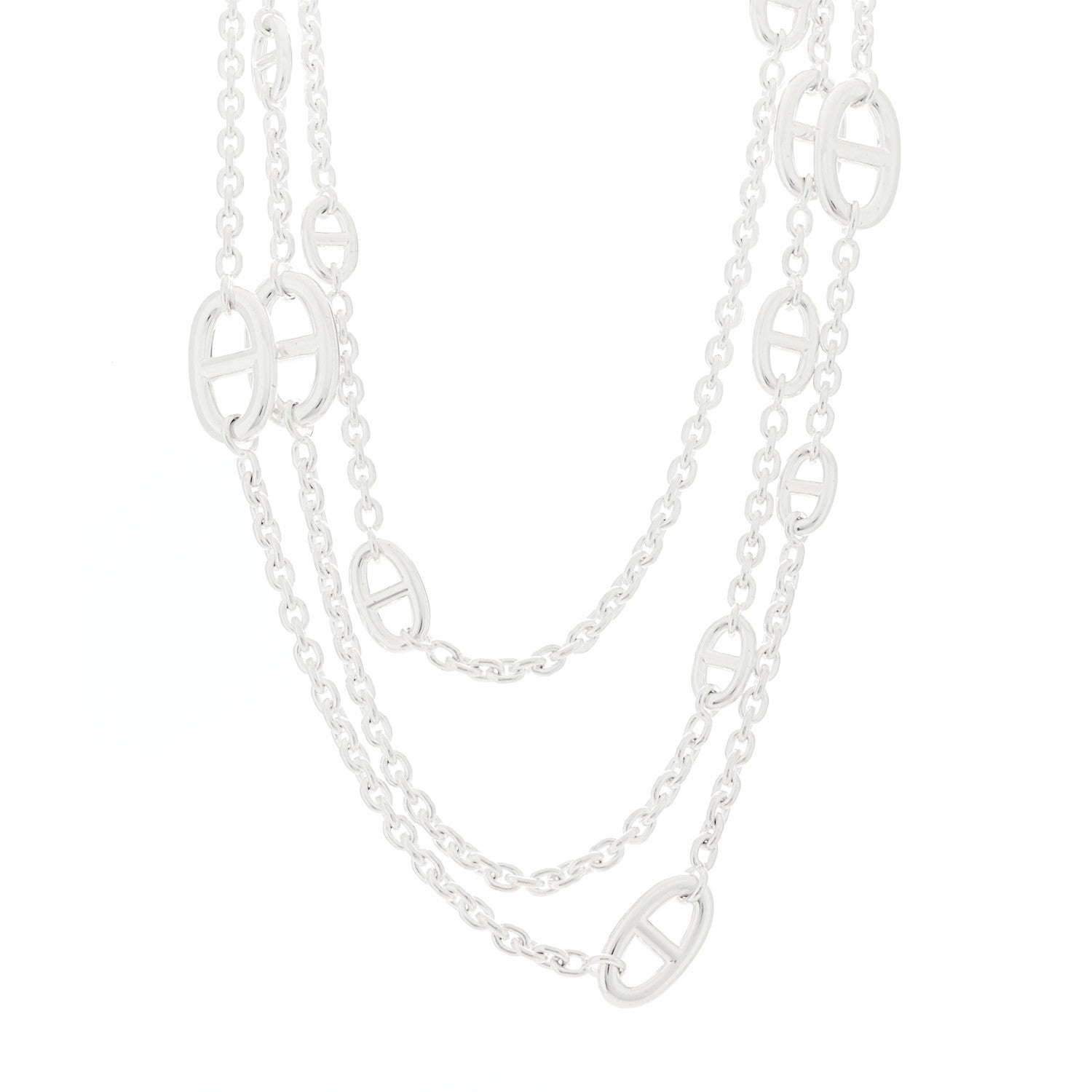 Hermes Sterling Silver Farandole Necklace 160 1 of 5