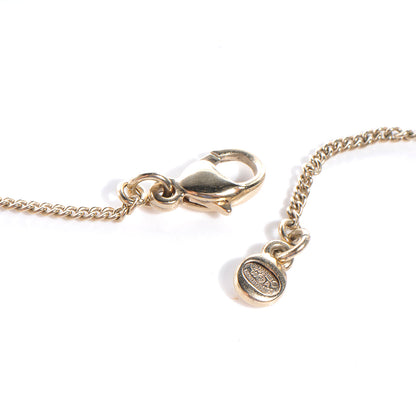 Chanel Crystal CC Necklace Brushed Gold 5 of 5
