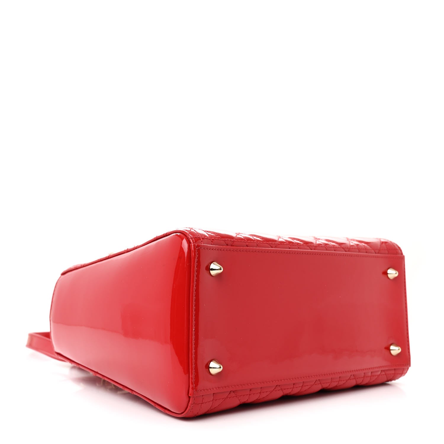 Christian Dior Patent Cannage Medium Lady Dior Red 4 of 11