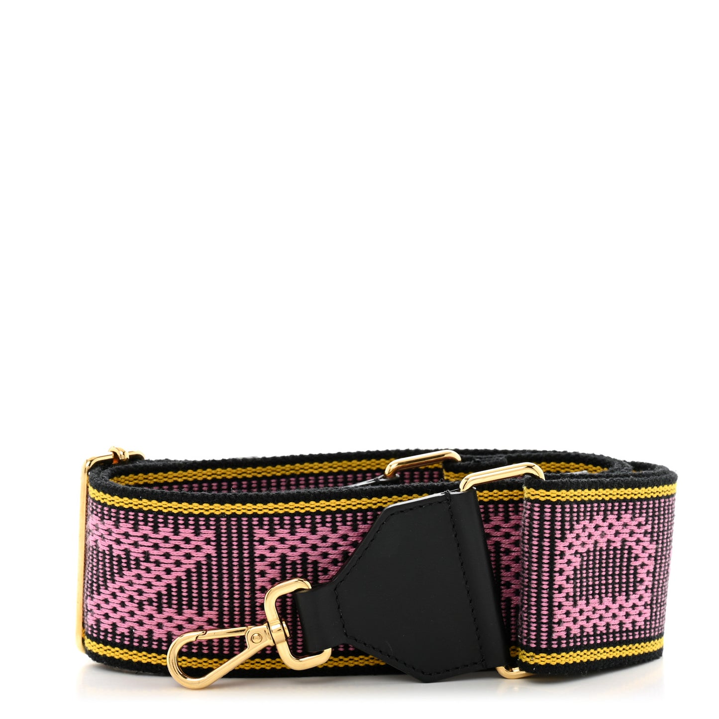 Cannete Ribbon Poly Vitello Century Logo Adjustable Strap You Lollipop Limon Black