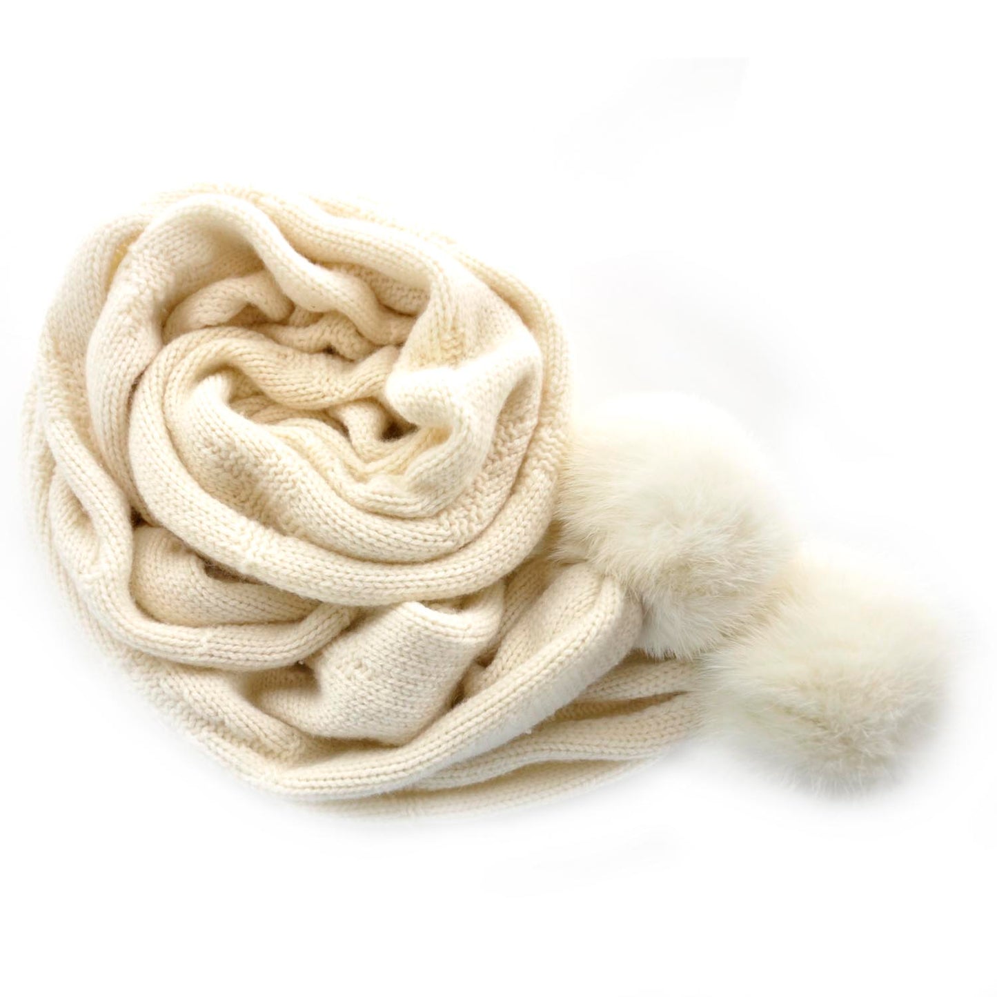 Monogram Cashmere Poliana Snow Scarf White