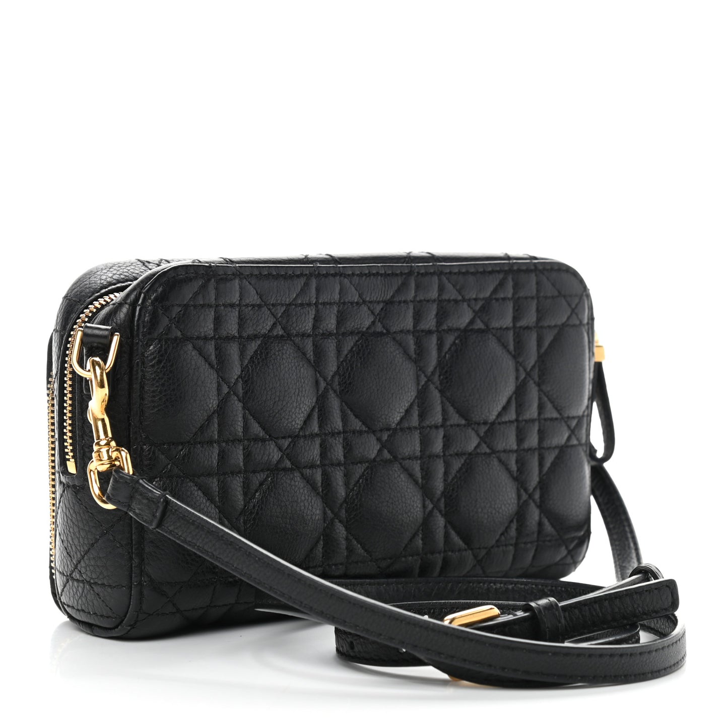 Supple Calfskin Caro Double Pouch Black
