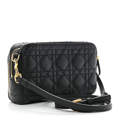 Christian Dior Supple Calfskin Caro Double Pouch Black 3 of 9