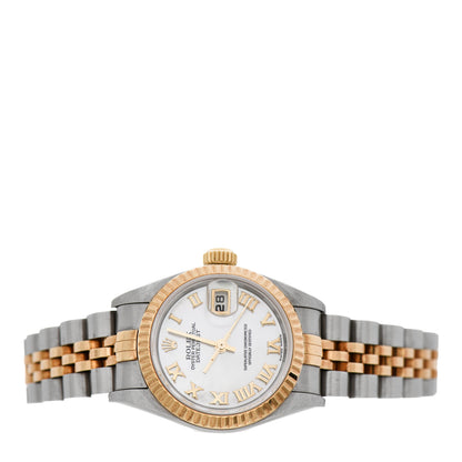 Rolex Stainless Steel 18K Yellow Gold Mother of Pearl 26mm Oyster Perpetual Datejust Watch 69173 2 of 5