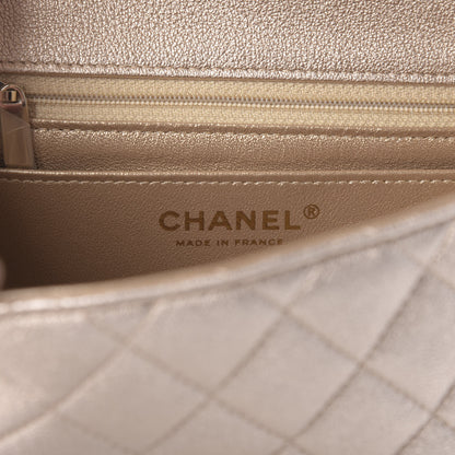 Chanel Metallic Lambskin Quilted Mini Square Flap Gold 8 of 9