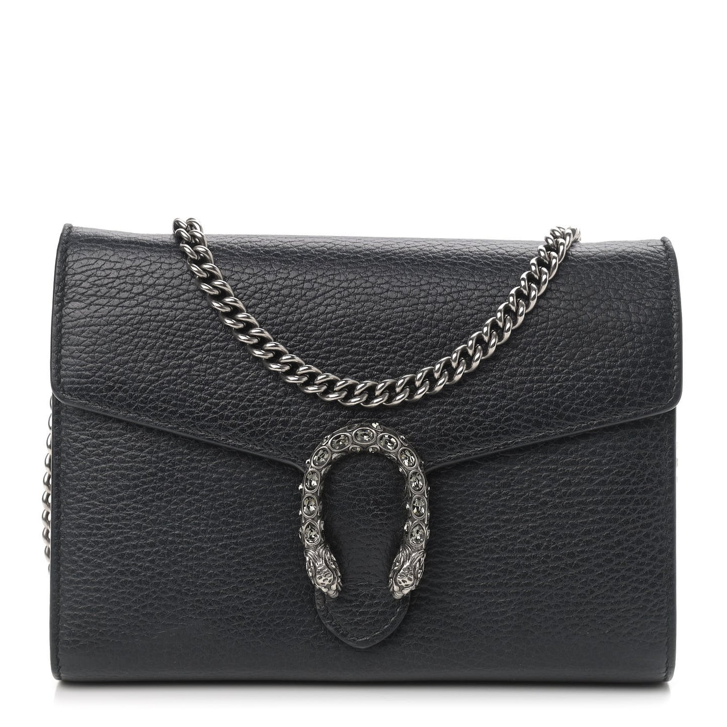 Calfskin Mini Dionysus Chain Wallet Black