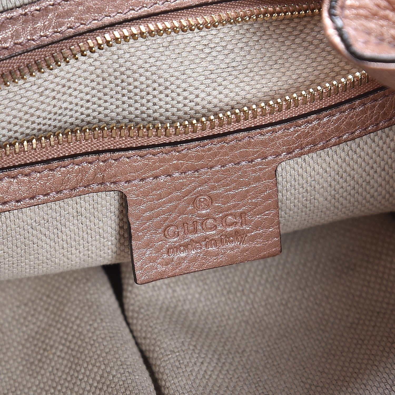 Gucci Metallic Pebbled Calfskin Medium Soho Chain Shoulder Bag Pink 6 of 8