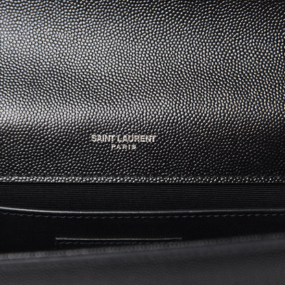 Saint Laurent Grain De Poudre Medium Classic Monogram Kate Satchel Black 7 of 10