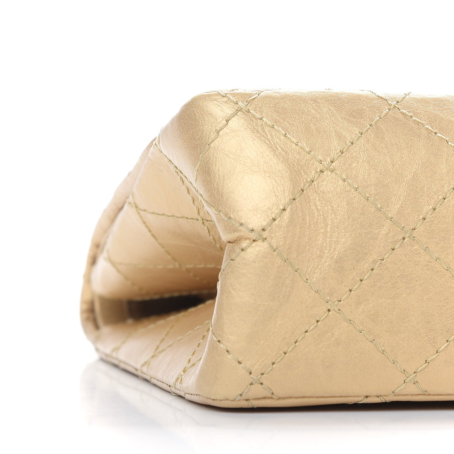Metallic Aged Calfskin Quilted 2.55 Reissue 226 Flap Gold