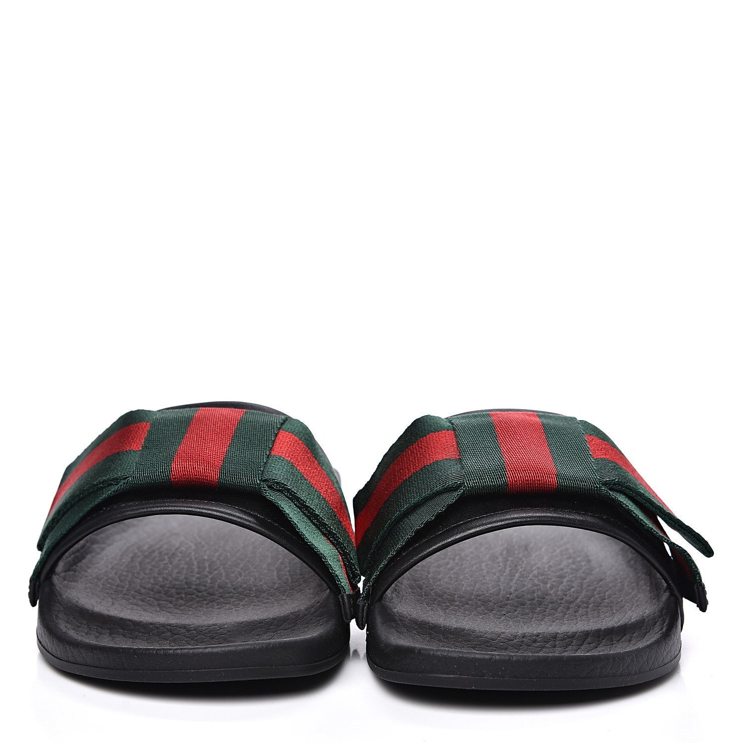 Gucci Satin Web Bow Slide Sandals 34 Black 2 of 9