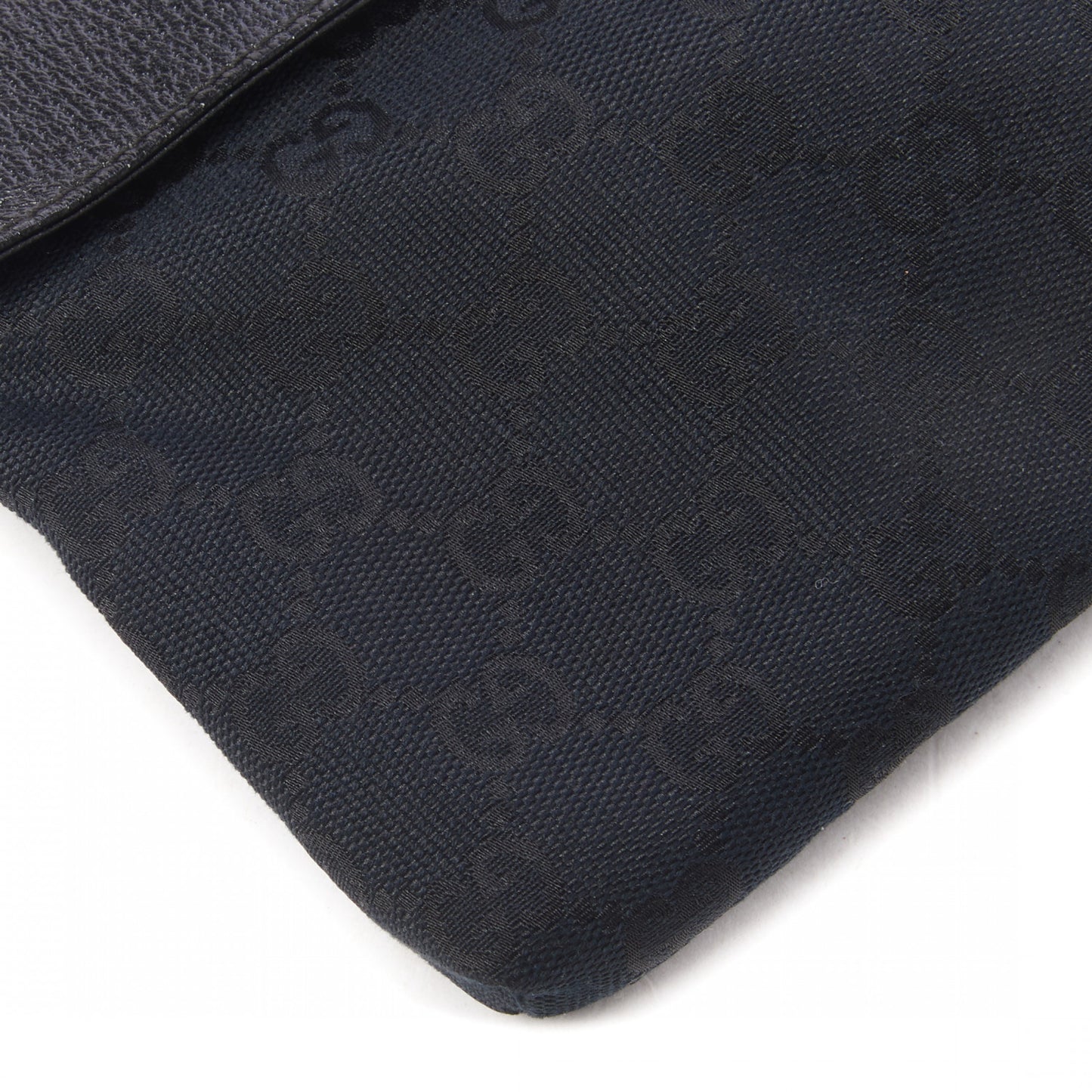 GG Monogram Double Pocket Belt Bag Black