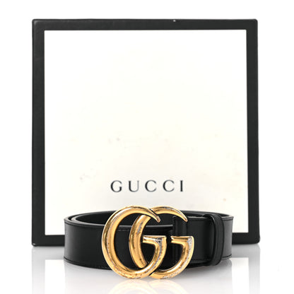 Gucci Moon Calfskin Double G 30mm Belt 80 32 Black 7 of 7