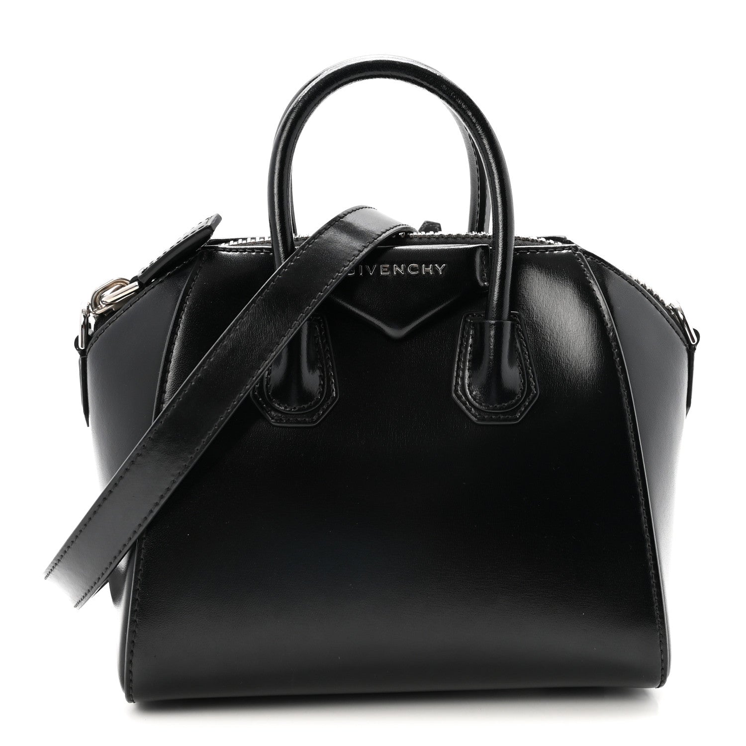Givenchy Shiny Lord Calfskin Mini Antigona Black 1 of 10