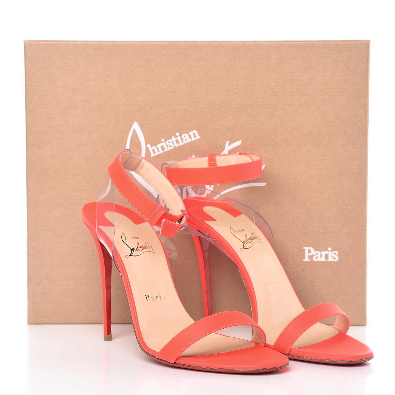 Christian Louboutin Shiny Nappa PVC Jonatina 100 Sandals 40 Bikini 8 of 8