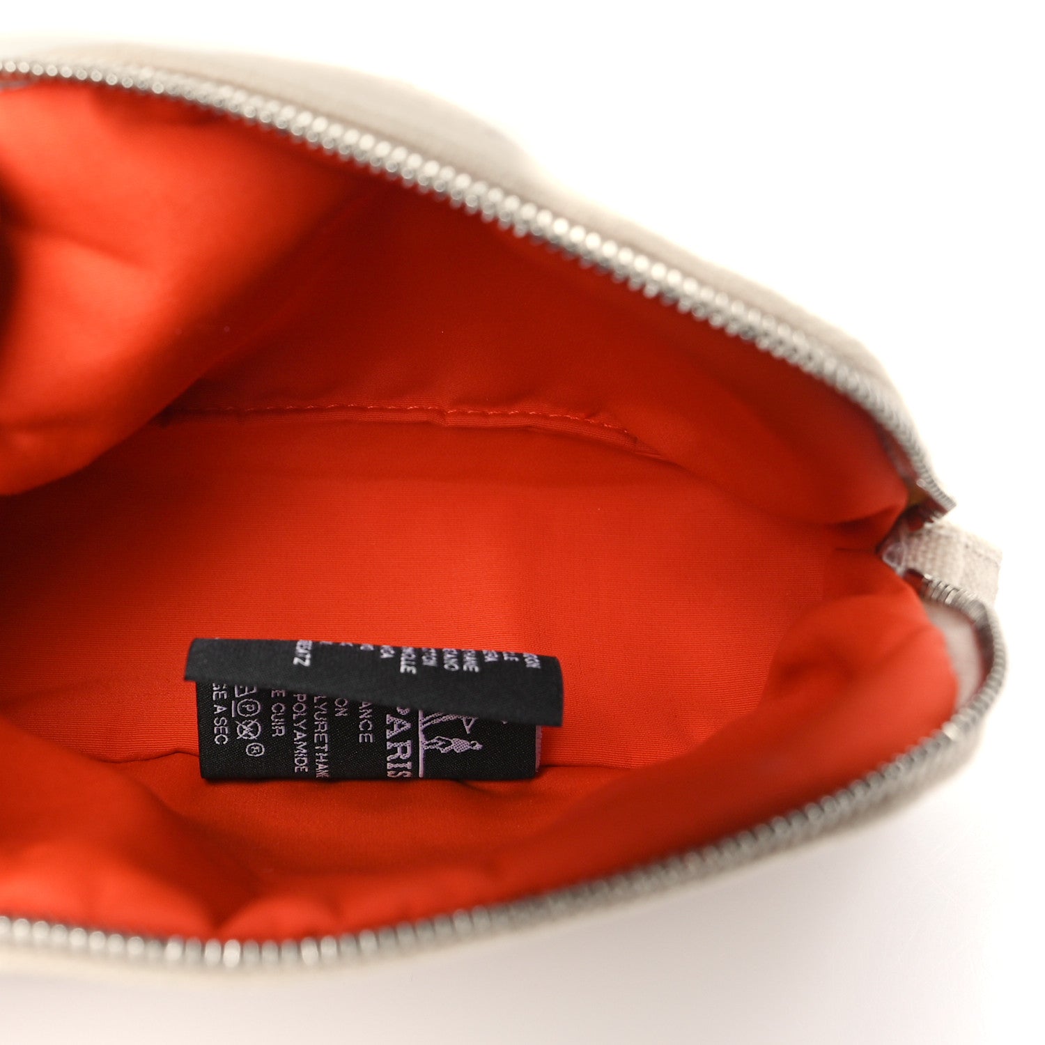Hermes Cotton Canvas Mini Mini Bolide Travel Cosmetic Pouch Natural 5 of 9