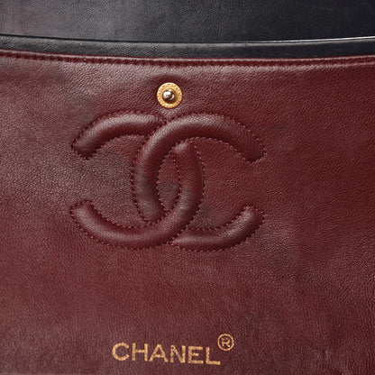 Chanel Lambskin Quilted Medium Double Flap Navy 9 of 19