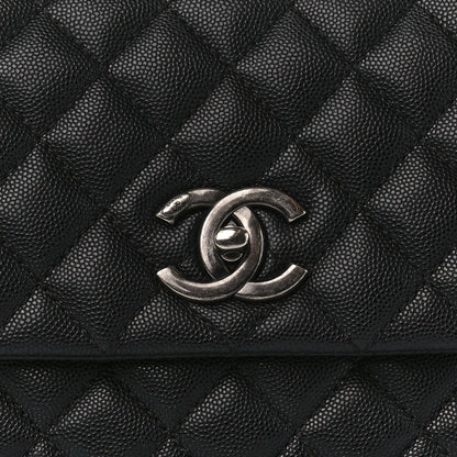 Chanel Caviar Lizard Quilted Small Coco Handle Flap Black 8 of 11