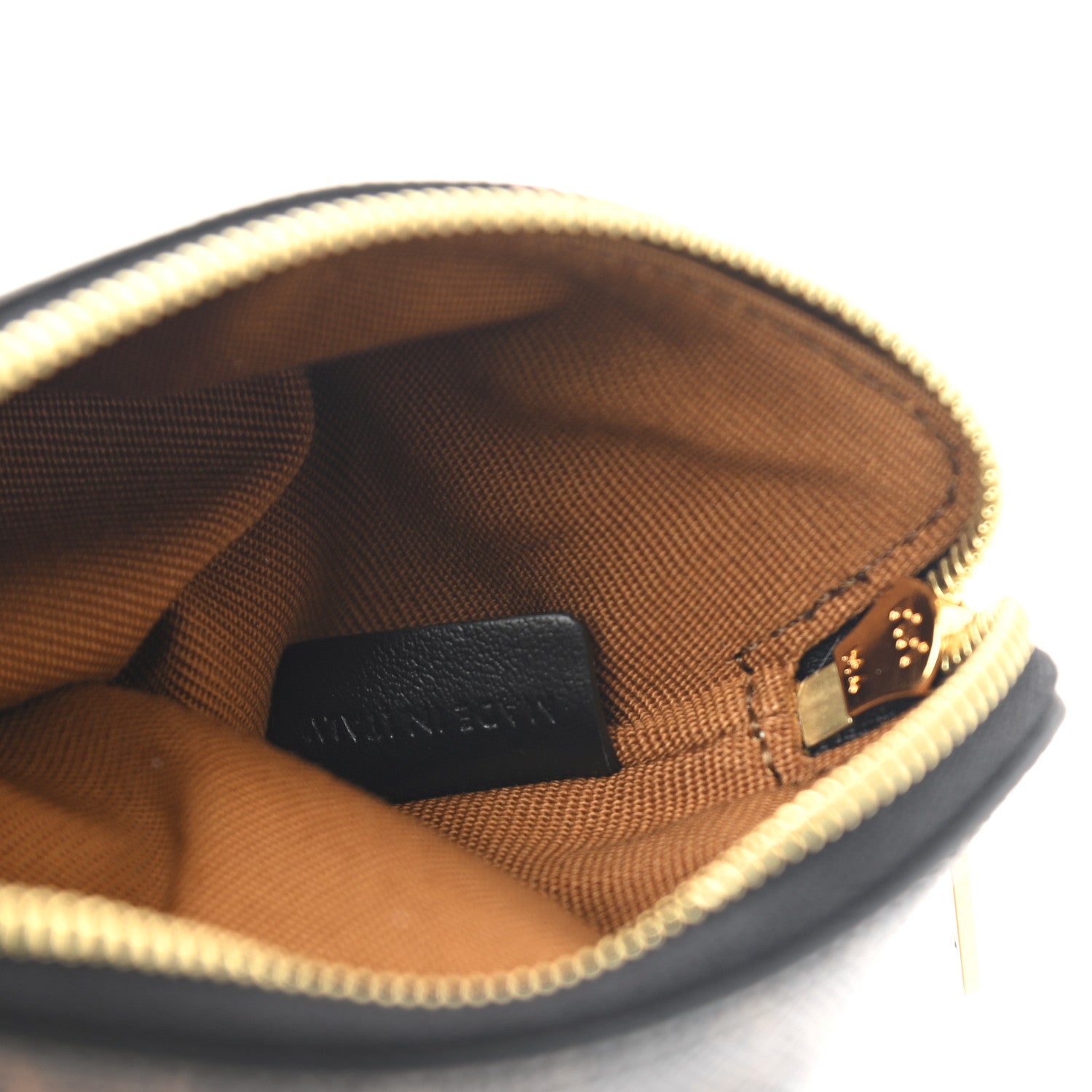 Celine Triomphe Canvas Logo Coin and Card Pouch With Hook Black 6 of 7