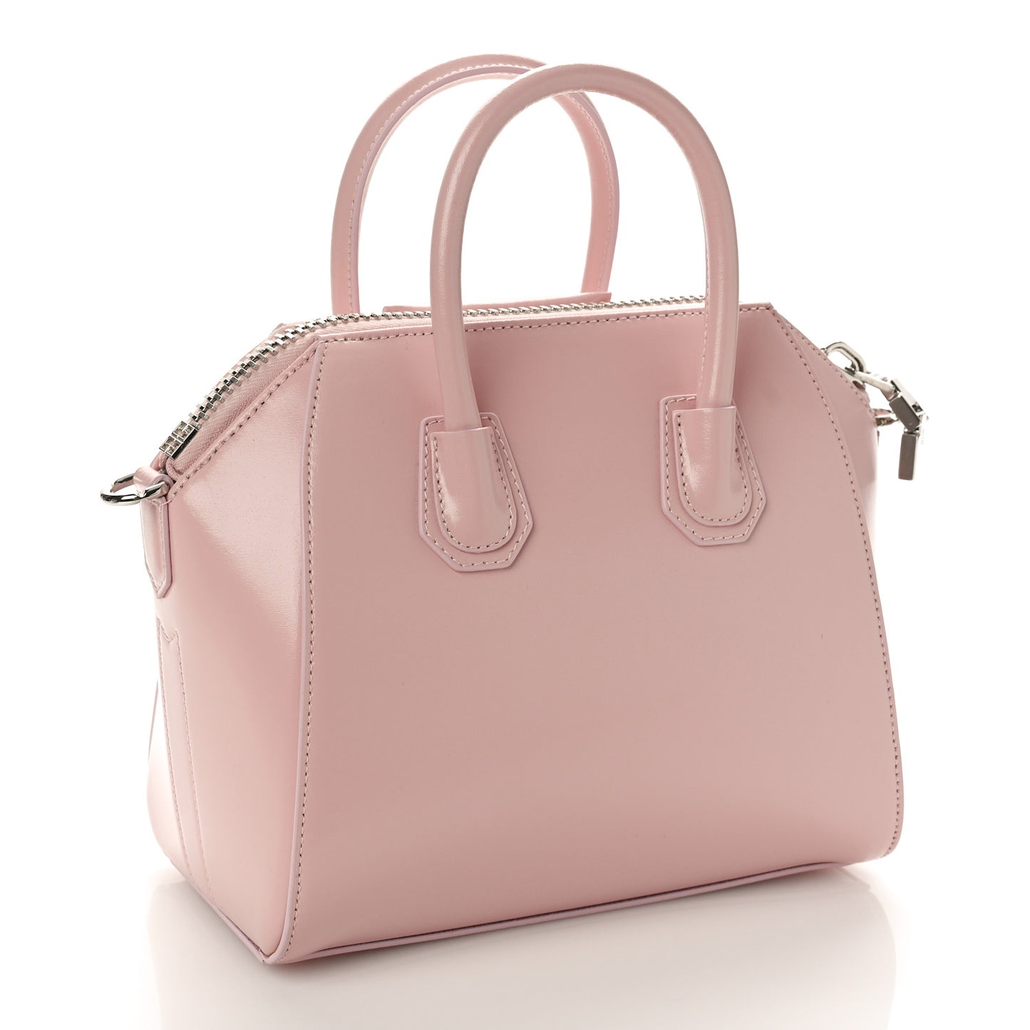 Shiny Lord Calfskin Mini Antigona Blush Pink
