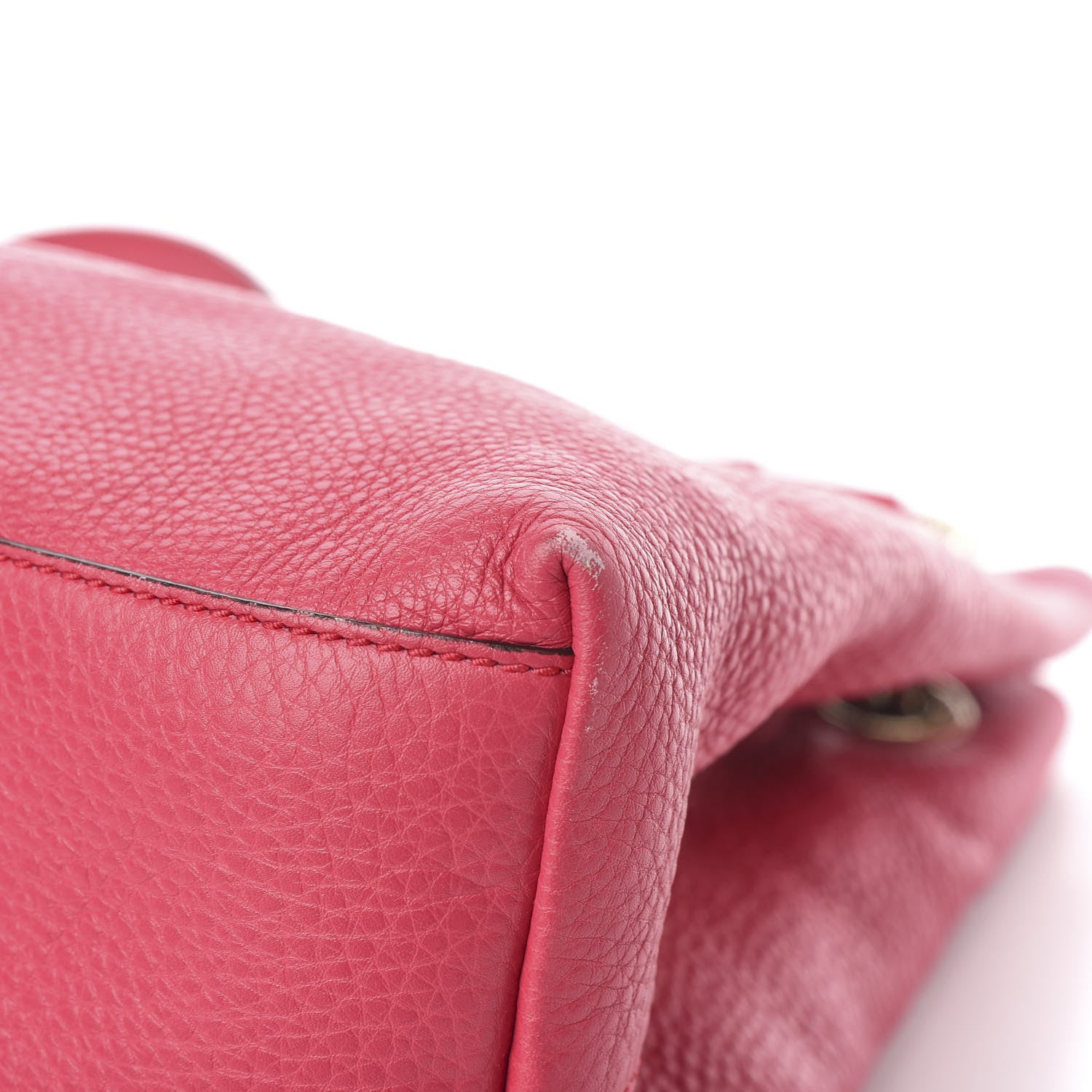 Gucci Pebbled Calfskin Medium Soho Chain Shoulder Bag Pink 8 of 12