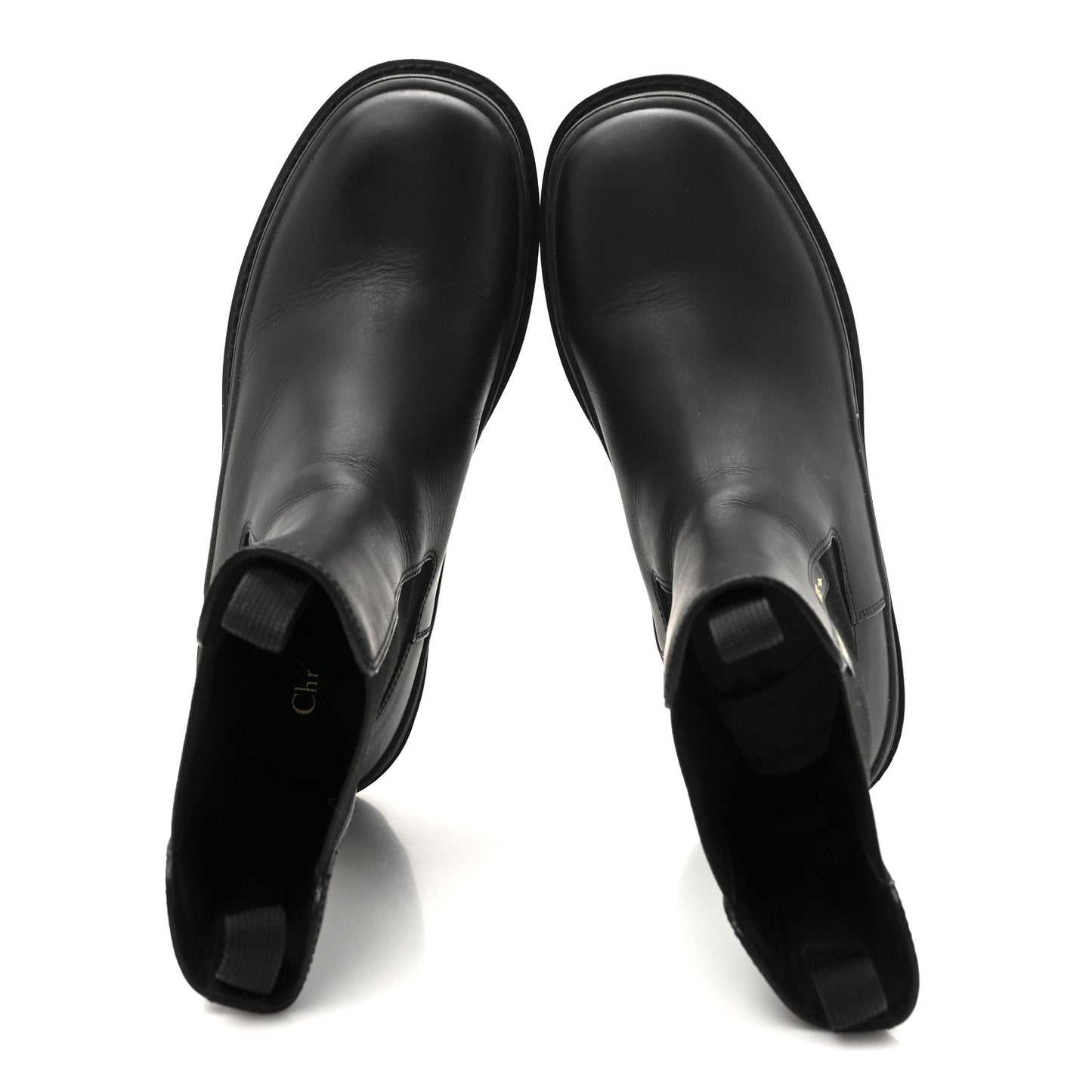 Calfskin Dior Trial Ankle Boots 38.5 Black