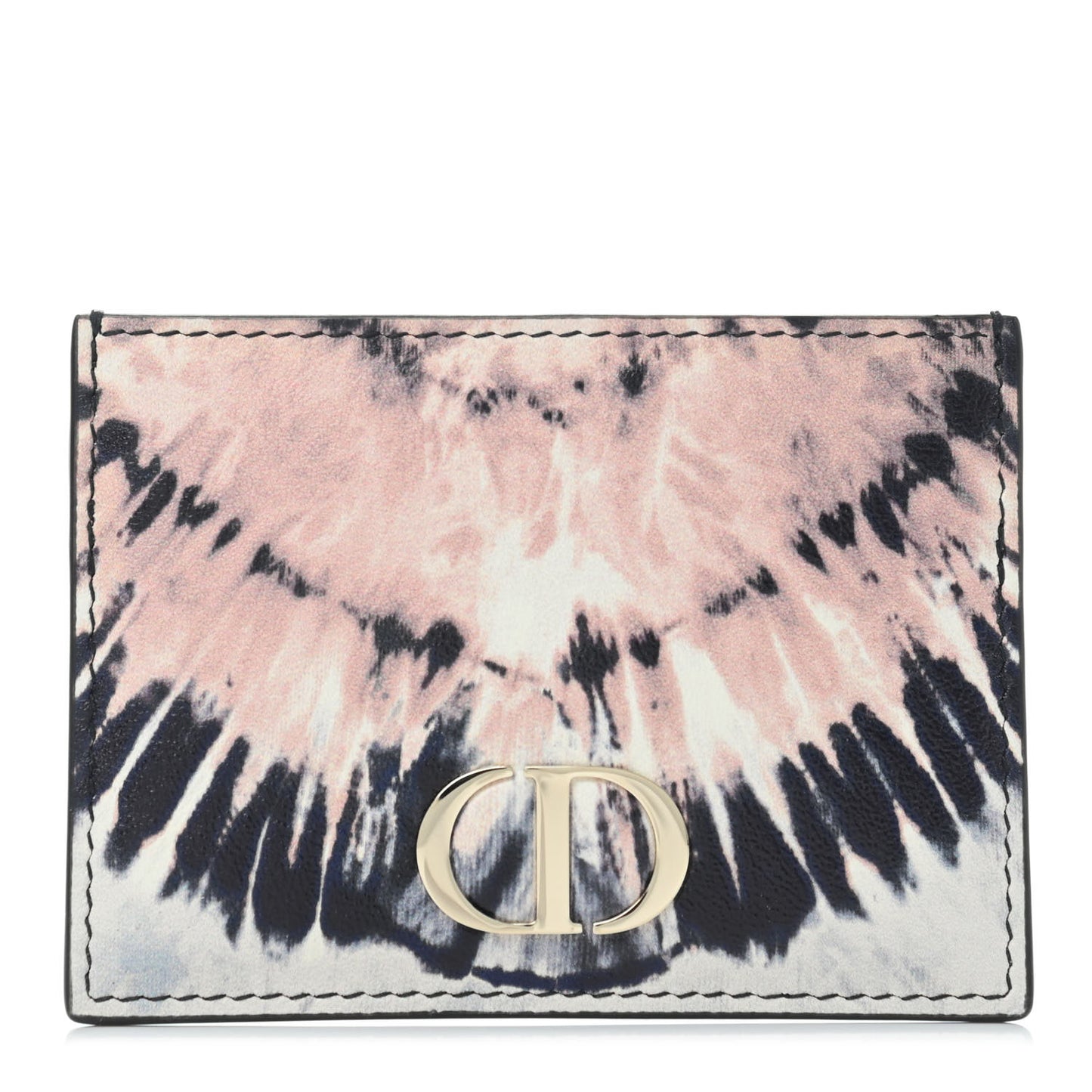 Calfskin Tie And Dior 30 Montaigne Card Holder Multicolor