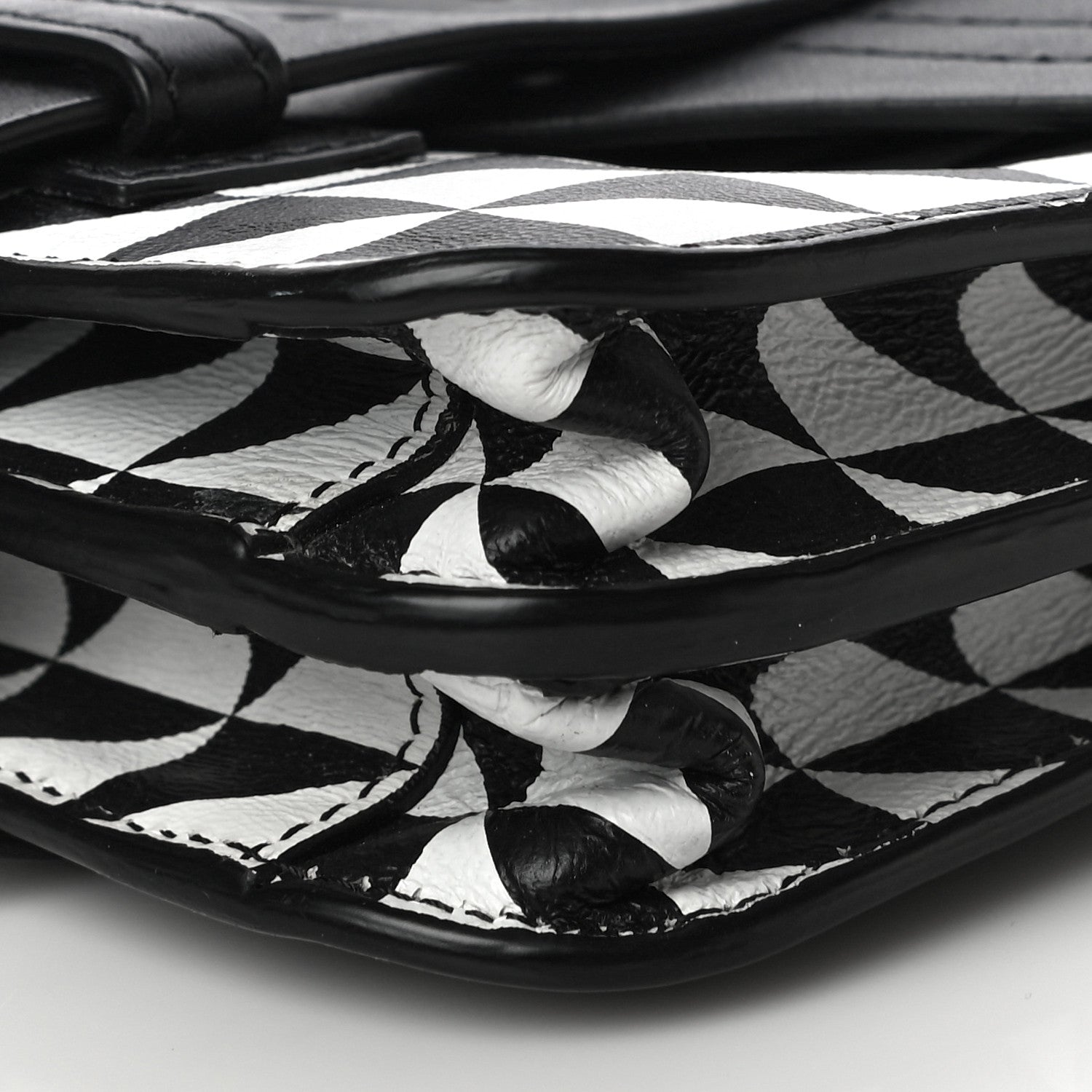 Proenza Schouler Triangle Print Calfskin PS1 Pochette Clutch Black White 8 of 11