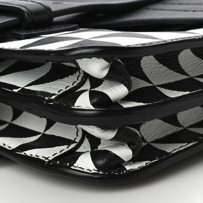 Proenza Schouler Triangle Print Calfskin PS1 Pochette Clutch Black White 8 of 11