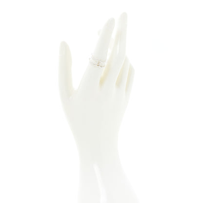 Gucci 18K White Gold Diamond Double G Wide Ring 53 6.25 2 of 5