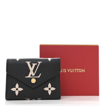 Louis Vuitton Empreinte Monogram Giant Victorine Wallet Black Beige 7 of 7