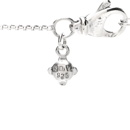 David Yurman Sterling Silver Diamond 20mm Infinity Pendant Necklace 3 of 5