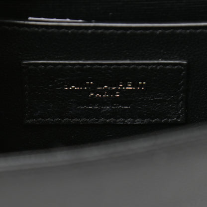 Saint Laurent Grain De Poudre Small Monogram Kate Satchel Black 6 of 9
