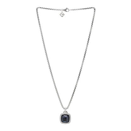 David Yurman Sterling Silver 14K Yellow Gold Diamond Black Orchid 14mm Albion Pendant Necklace 2 of 5