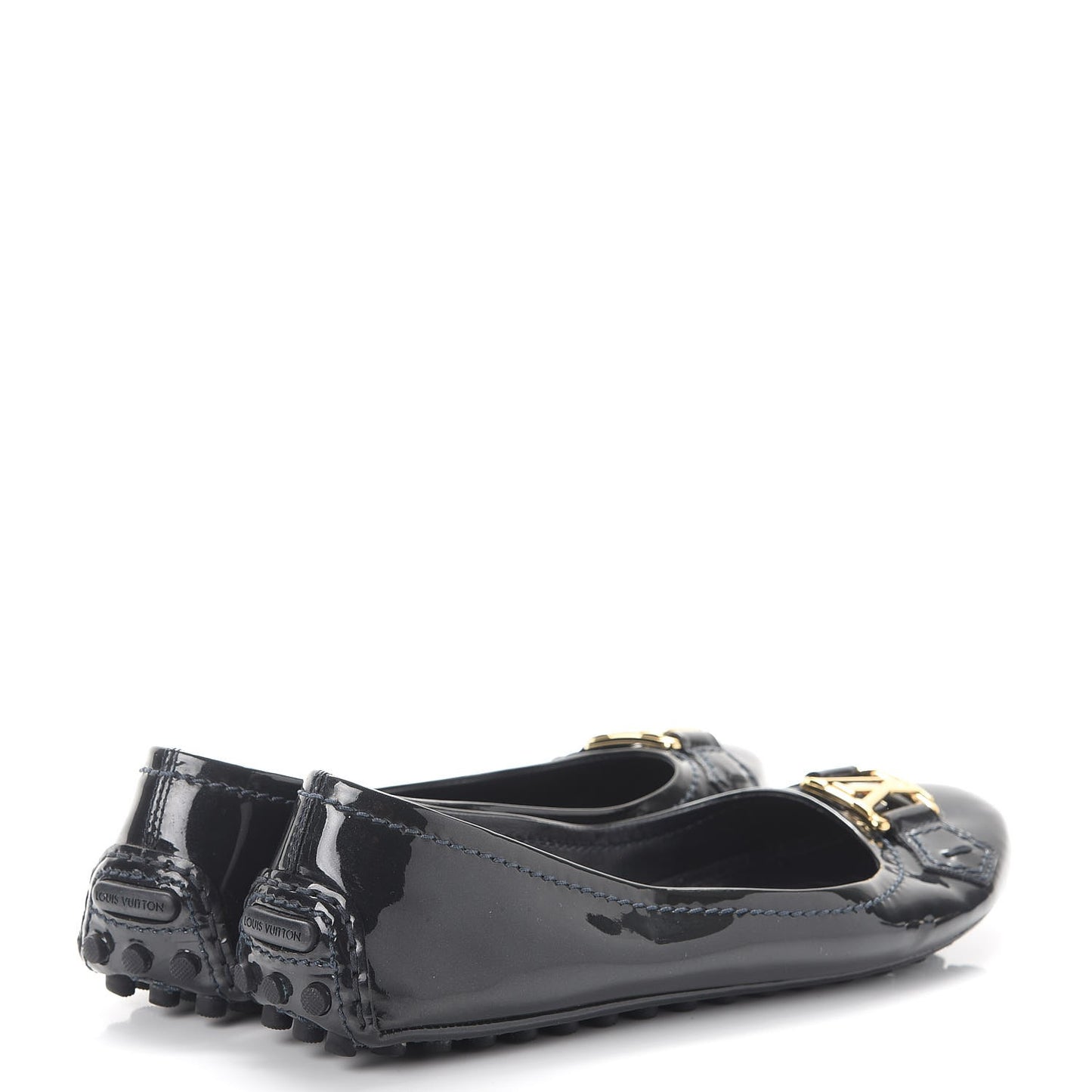 Patent Calf Oxford Ballerina Flats 36 Black
