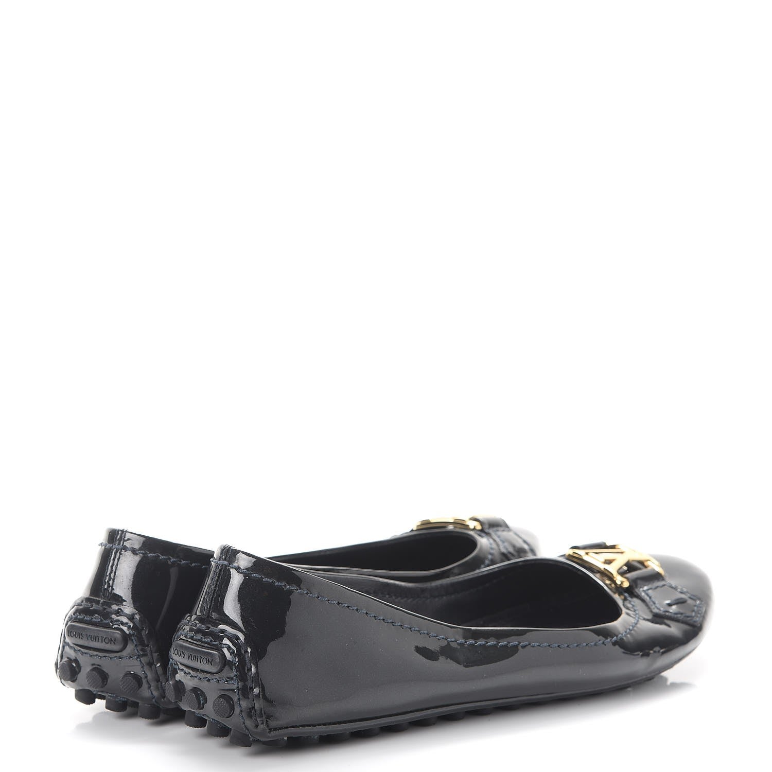 Louis Vuitton Patent Calf Oxford Ballerina Flats 36 Black 4 of 12