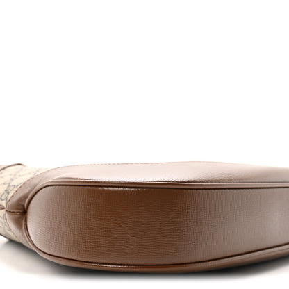Gucci GG Supreme Monogram Azalea Calfskin Web Medium Jackie 1961 Hobo Beige Ebony Brown Sugar 9 of 10