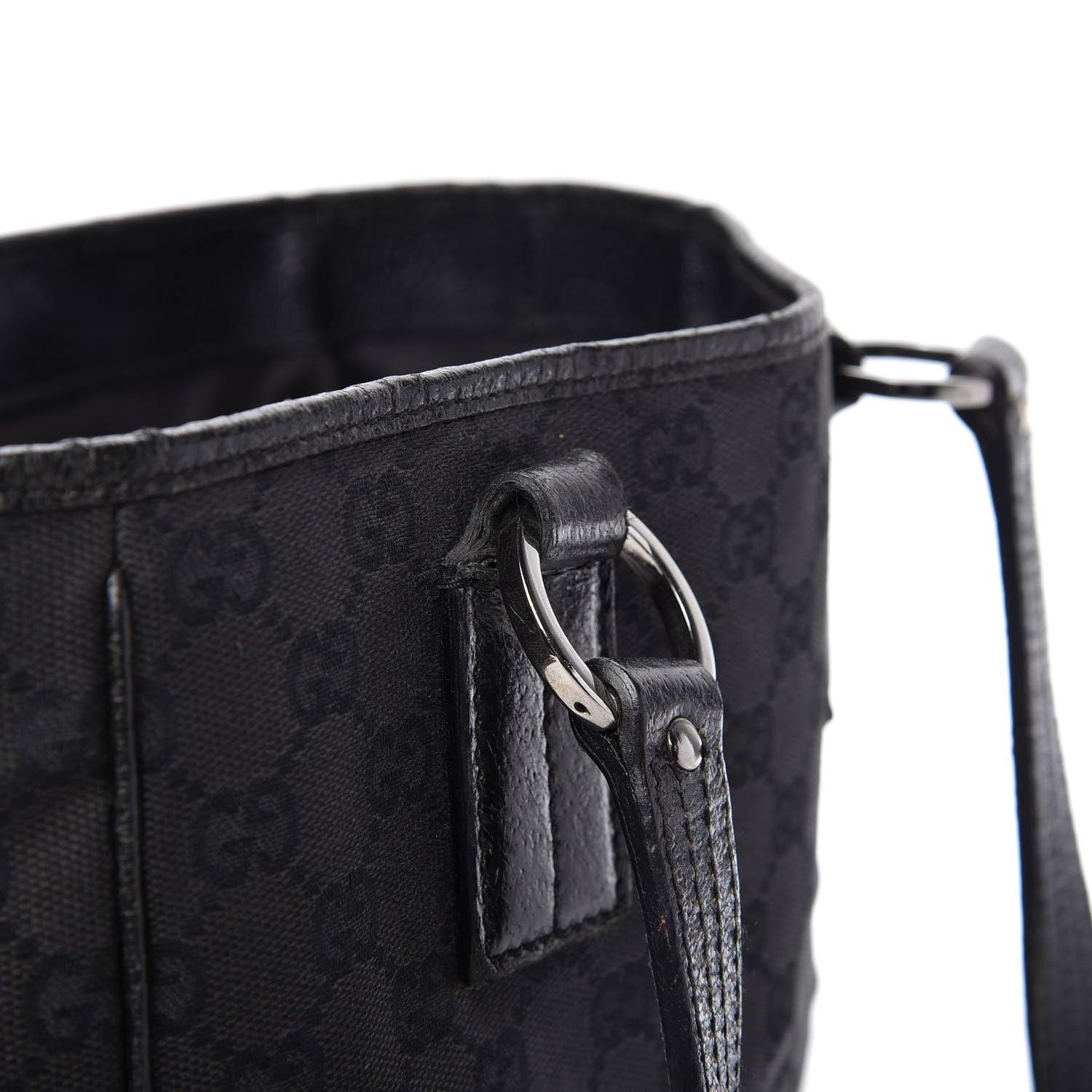 Gucci Monogram Medium Tote Black 12 of 15