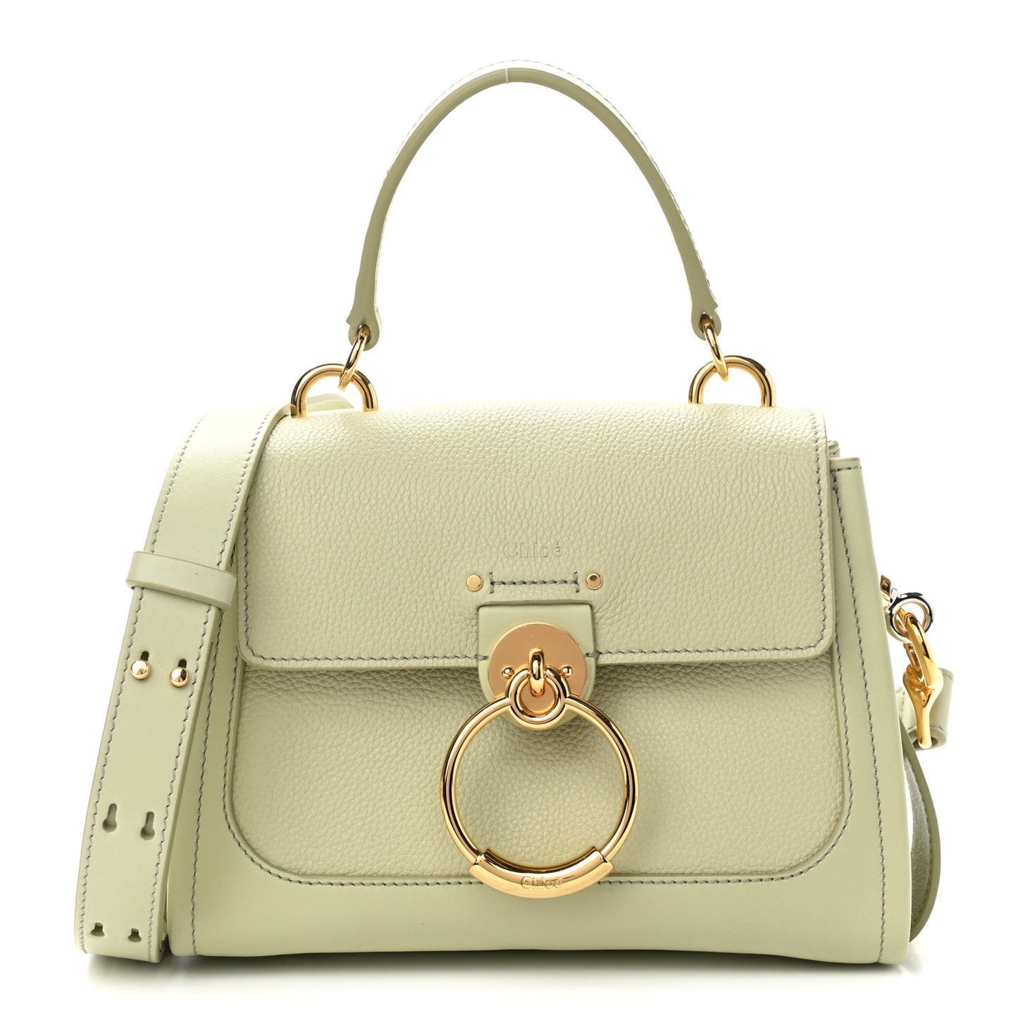 Calfskin Mini Tess Day Bag Light Eucalyptus